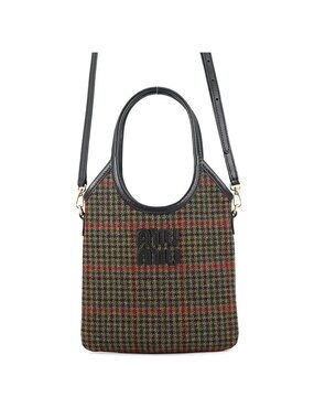 Miu Miu Handbag Ivy Mini Fabric Leather 2-Way